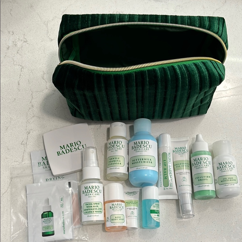 Mario Badescu Skincare sample Collection with Green Bag